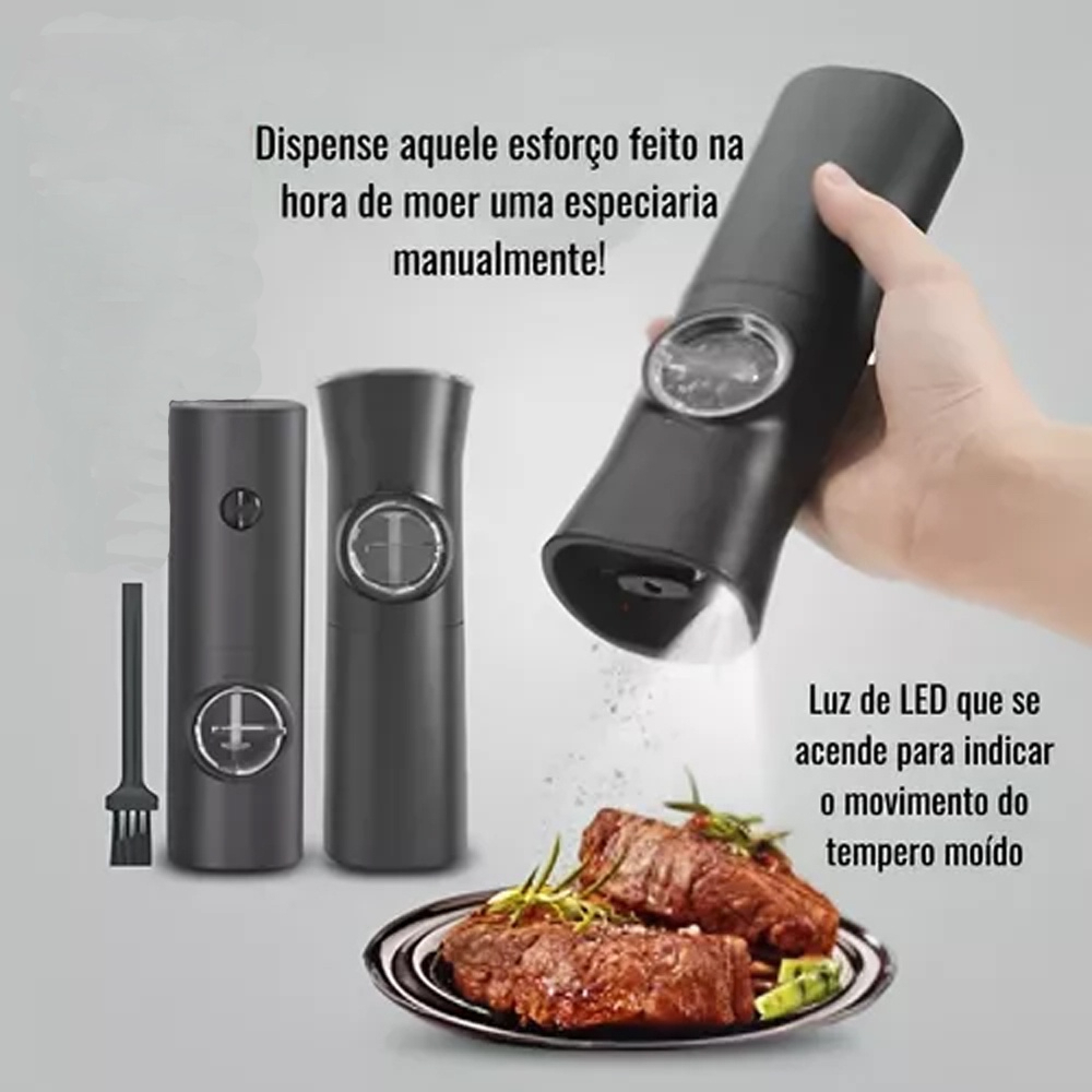 Moedor Elétrico De Sal Pimenta Temperos Condimentos Automático Com Ajuste de Moagem best