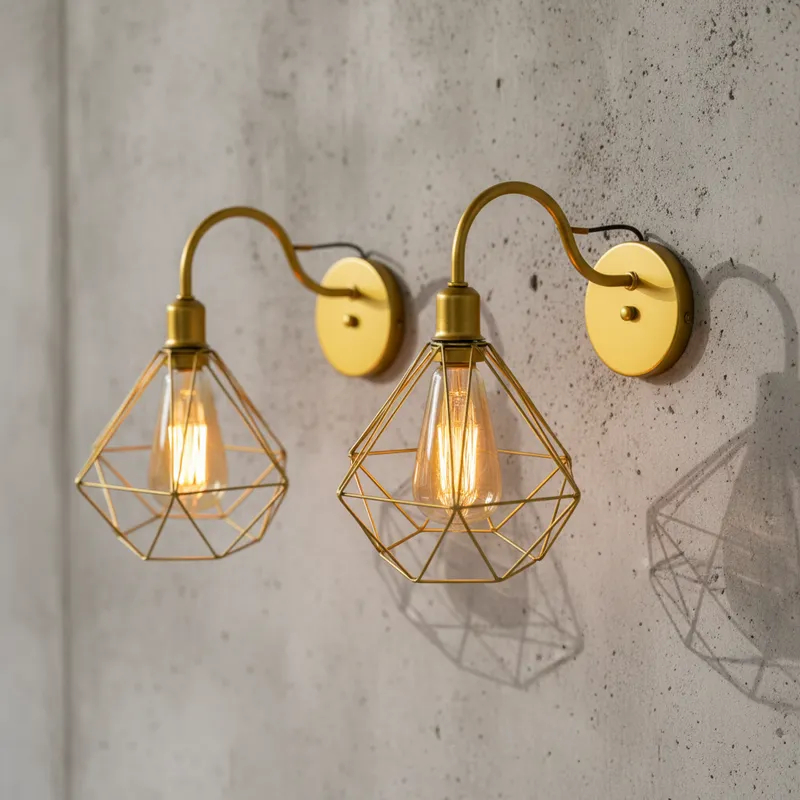 Luminaria de Parede Arandela Retrô Diamante E27 para parede em estilo industrial