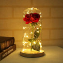 Rosa Eterna Encantada com Luz LED