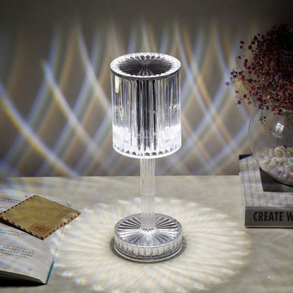 Luminária De Mesa Cristal Diamante Abajur de Cabeceira 3 Mudança De Cor Criativo Luz LED Acrílica