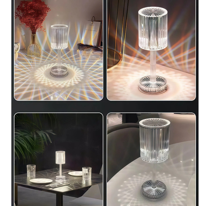 Luminária De Mesa Cristal Diamante Abajur de Cabeceira 3 Mudança De Cor Criativo Luz LED Acrílica