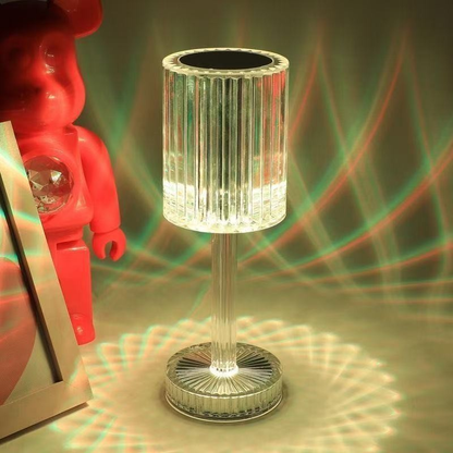 Luminária De Mesa Cristal Diamante Abajur de Cabeceira 3 Mudança De Cor Criativo Luz LED Acrílica